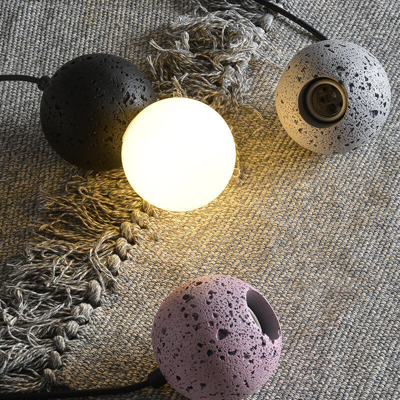 Zeitgenössische skandinavische Orb Terrazzo 1-Lampe Pendelleuchte für das Schlafzimmer