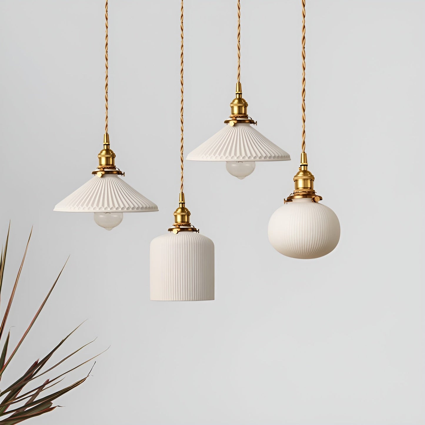 AmberZen Light – Vintage Keramik Glas Pendelleuchte