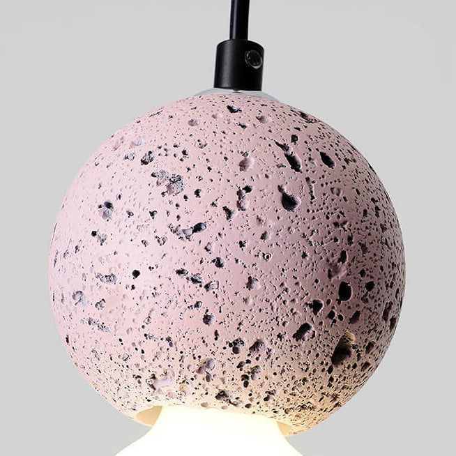 Zeitgenössische skandinavische Orb Terrazzo 1-Lampe Pendelleuchte für das Schlafzimmer