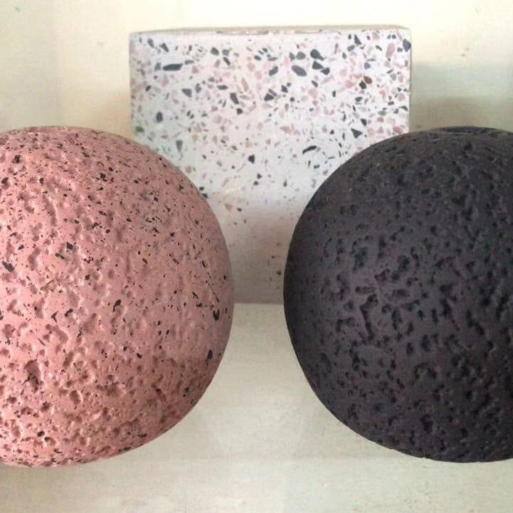 Zeitgenössische skandinavische Orb Terrazzo 1-Lampe Pendelleuchte für das Schlafzimmer