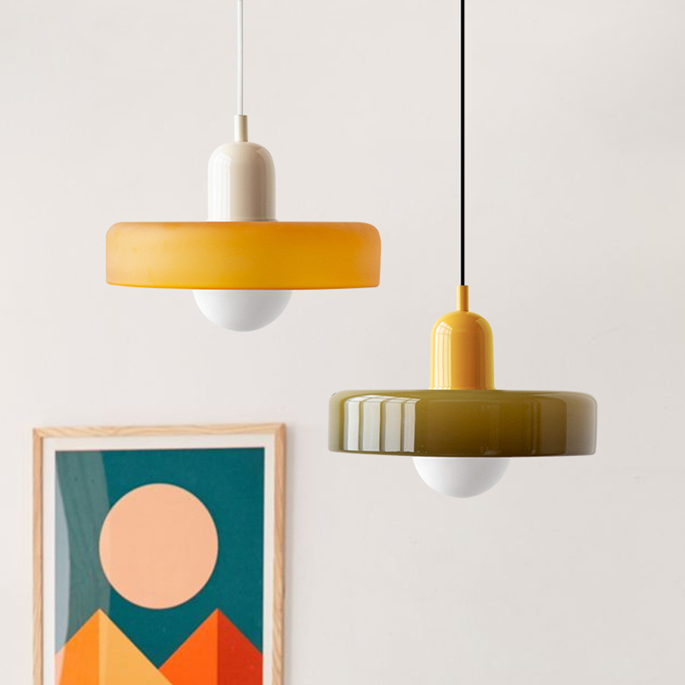 Modern glass pendant light dining room | Dimmable pendant lamp for living room