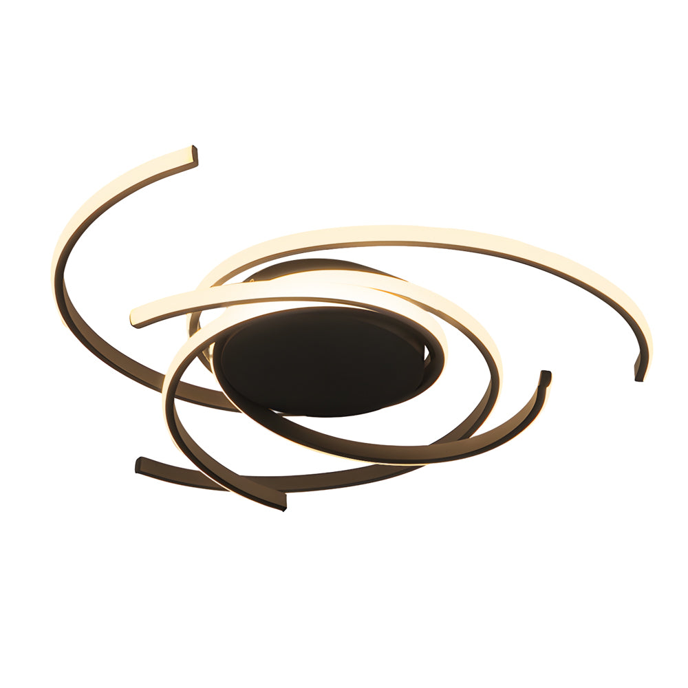 Moderne Deckenleuchte im Wirbel-Design – Eisen LED Deckenlampe zur direkten Montage