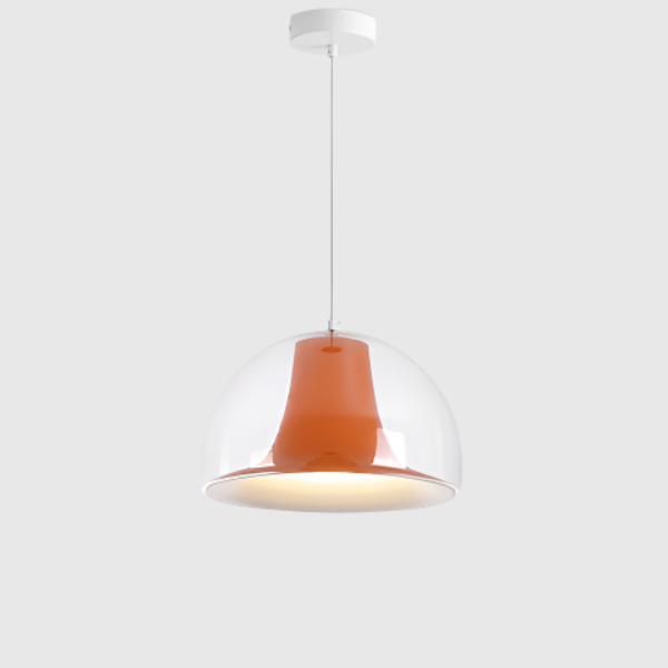 Moderne Pendelleuchte mit Doppelglas-Schirm – Minimalistische Hängeleuchte für Esszimmer, Küche & Wohnzimmer im skandinavischen Stil