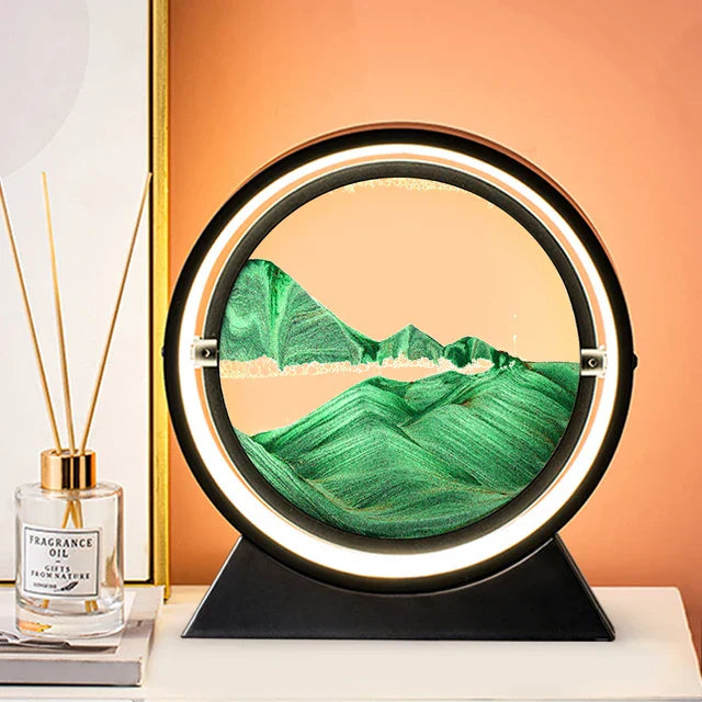 3D Sanduhr Tischlampe mit LED-Beleuchtung – Kreative Dekorative Beleuchtung