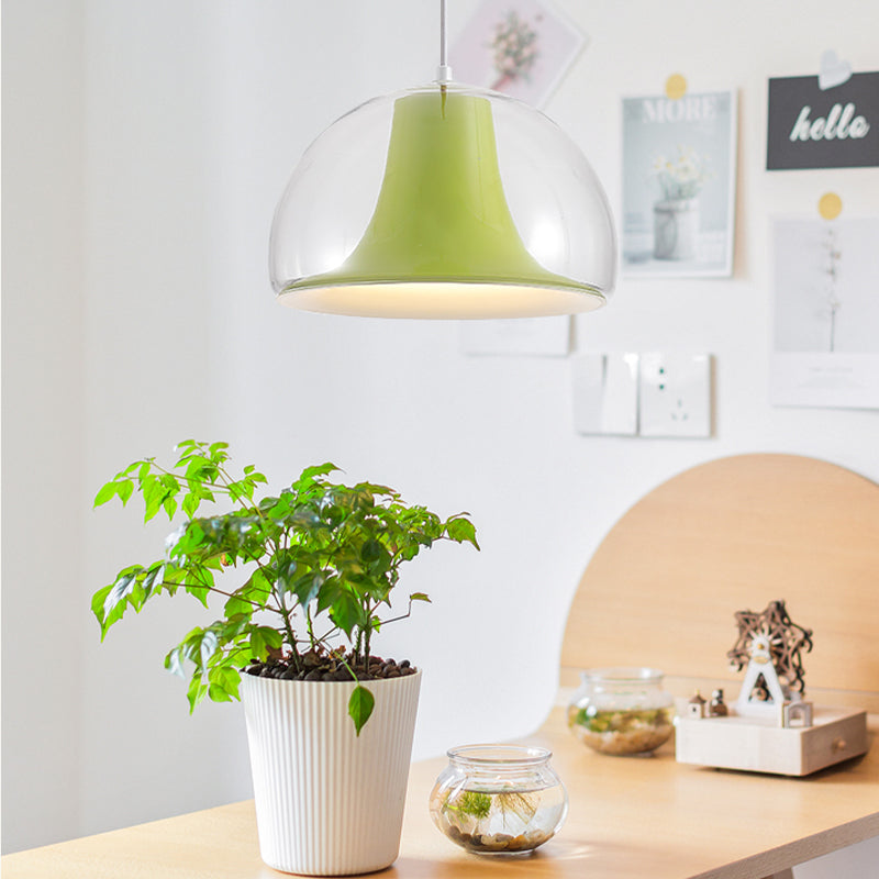 Moderne Pendelleuchte mit Doppelglas-Schirm – Minimalistische Hängeleuchte für Esszimmer, Küche & Wohnzimmer im skandinavischen Stil