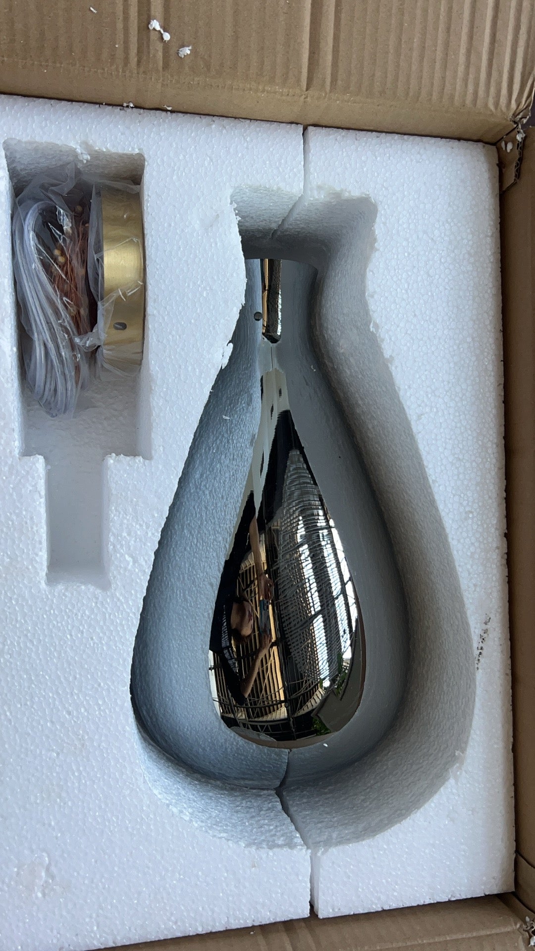 Luxuriöse Glas-Pendelleuchte mit LED-Lichterketten – Designer Hängelampe für Esszimmer, Wohnzimmer & Hotels – Vintage Modern Glamour