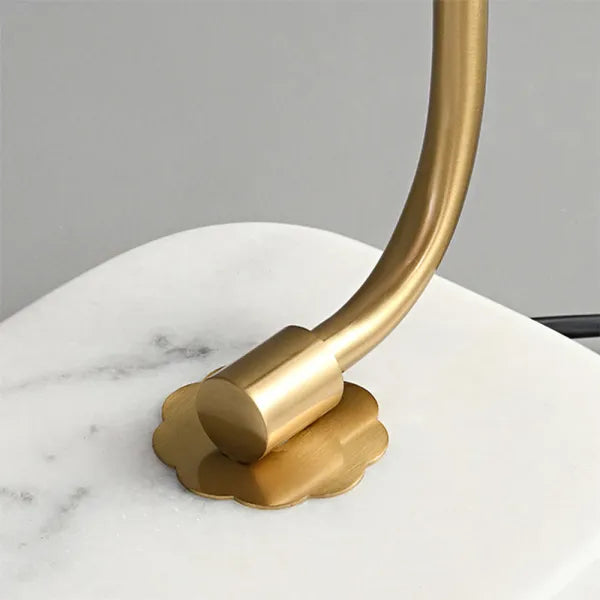 Design-Tischlampe aus Glas und Metall – E27-Fassung, Marshmallow-Stil, warmes Stimmungslicht, Ø28 cm