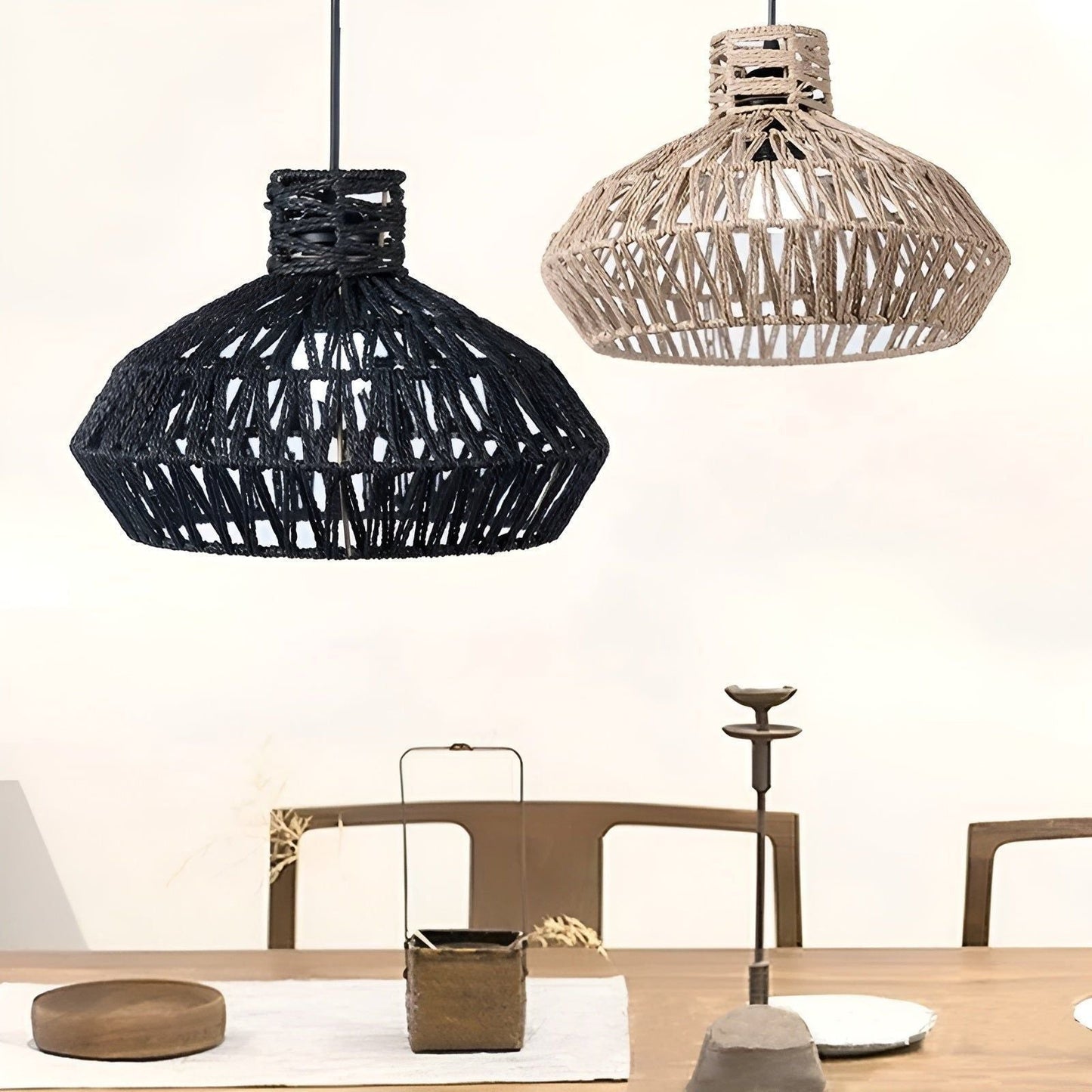 AntiqueWeave Lamp - Antike Lampe Aus Hand geflochtenem Rattan