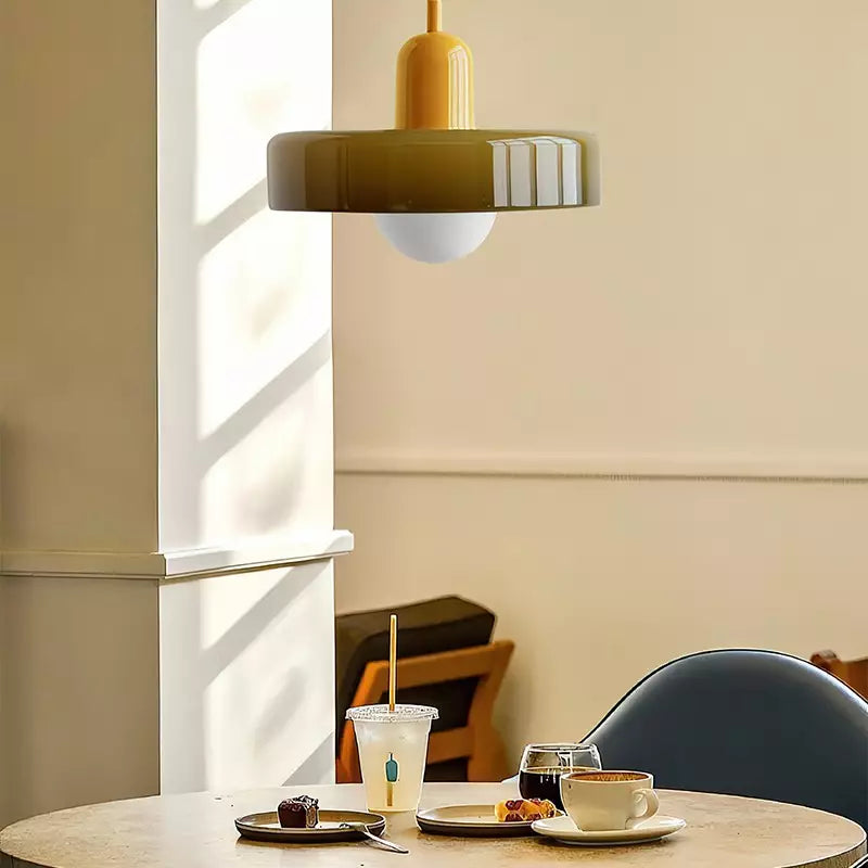 Modern glass pendant light dining room | Dimmable pendant lamp for living room