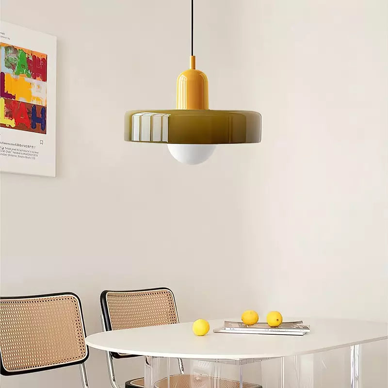 Modern glass pendant light dining room | Dimmable pendant lamp for living room