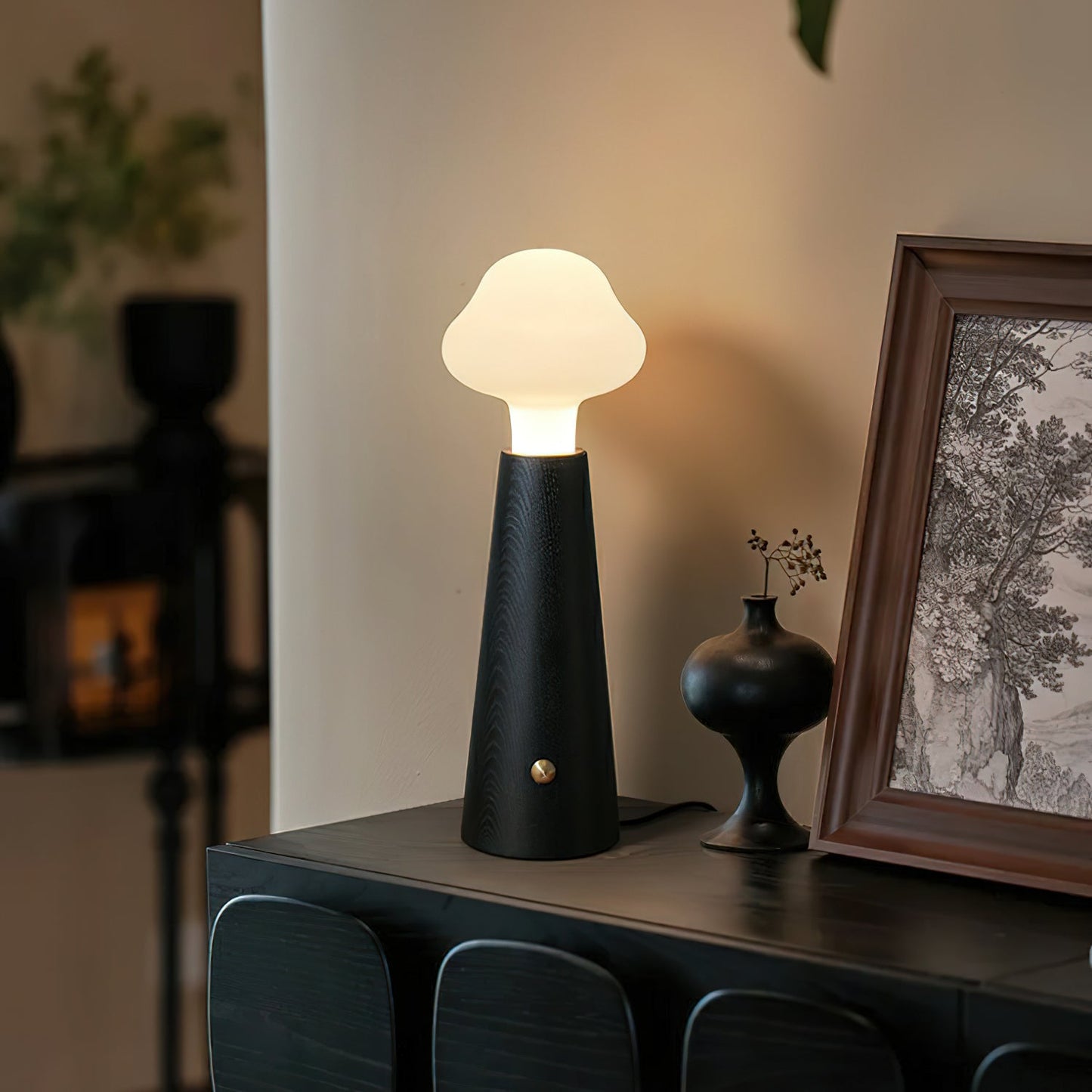 Cloudlet LED-Tischlampe – integriertes Licht in Wolkenform, 3 Farbtemperaturen, Holz-Metall-Acryl-Mix, H42 cm