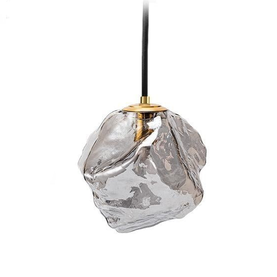 Moderne Pendelleuchte mit handgefertigtem Eiswürfel-Glasdesign – Individuelle Hängeleuchte für Küche, Esstisch & Wohnzimmer