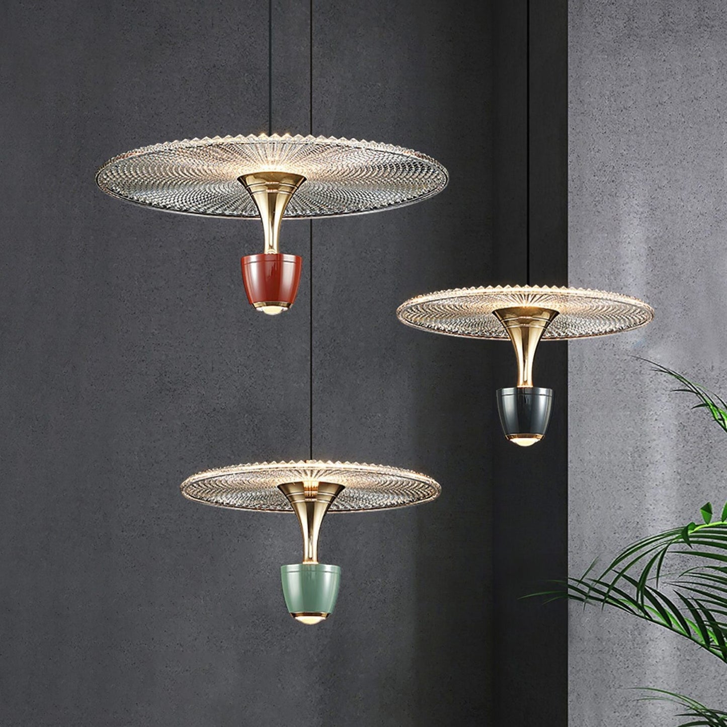 Design Pendelleuchte im Vintage-Look – Edle Hängelampe mit Glasdetails & Goldakzenten für Esszimmer & Wohnzimmer