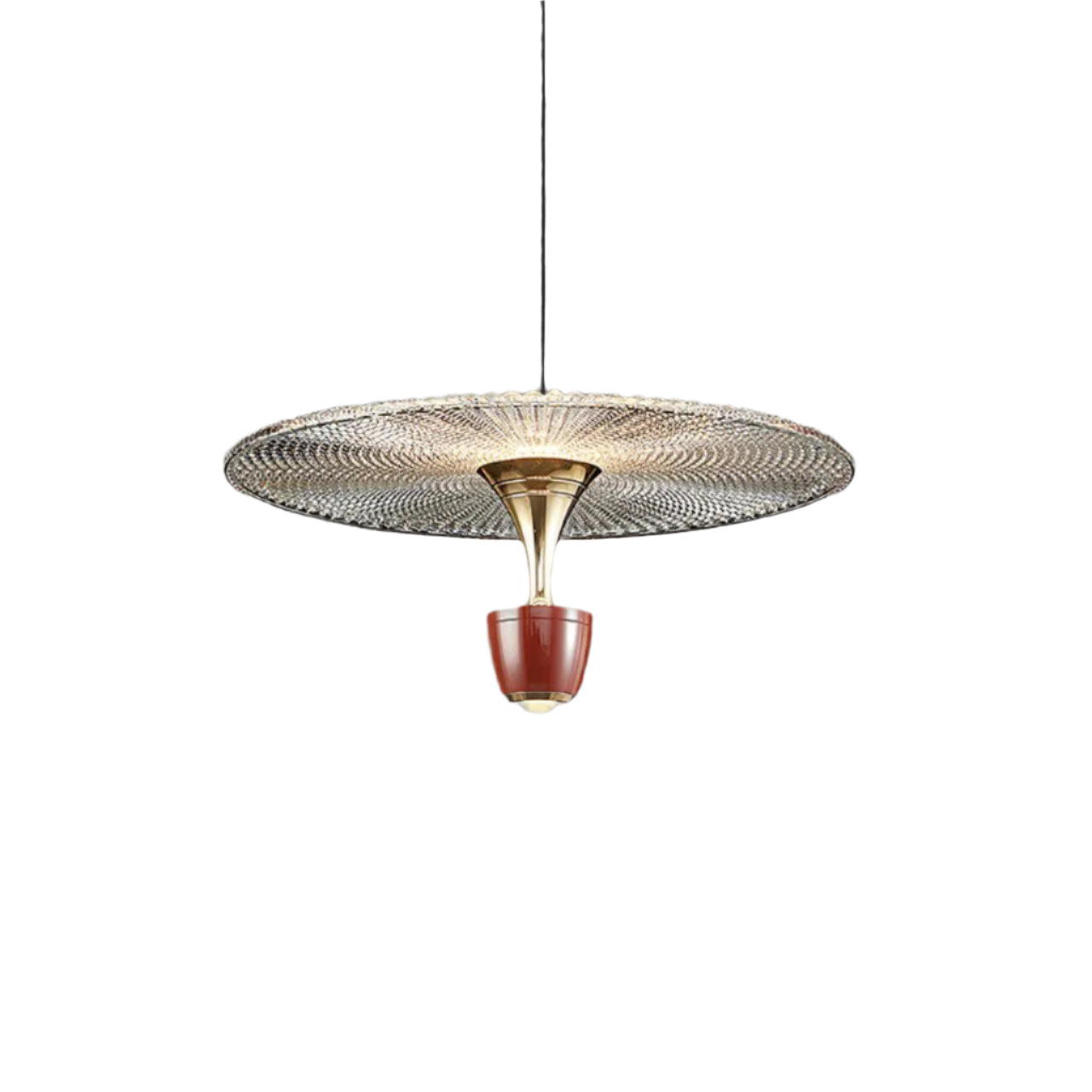 Design Pendelleuchte im Vintage-Look – Edle Hängelampe mit Glasdetails & Goldakzenten für Esszimmer & Wohnzimmer