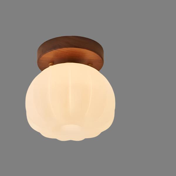 Deckenleuchte in Wolkenform – LED Aufbaulampe mit Holzsockel für Kinderzimmer, Schlafzimmer & Wohnzimmer