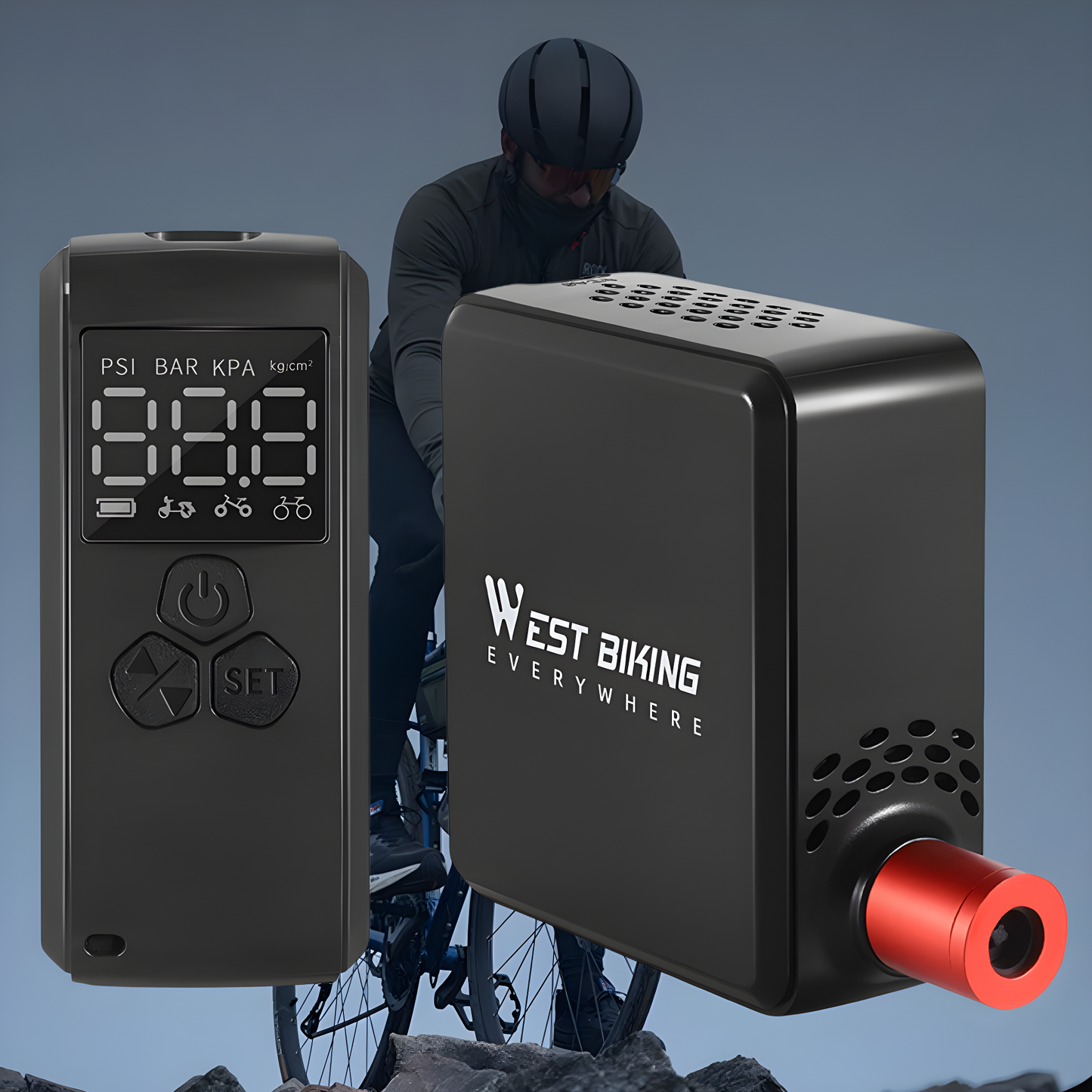 PowerPump Mini Elektrische Luftpumpe – 150 PSI, Digital & USB‑C