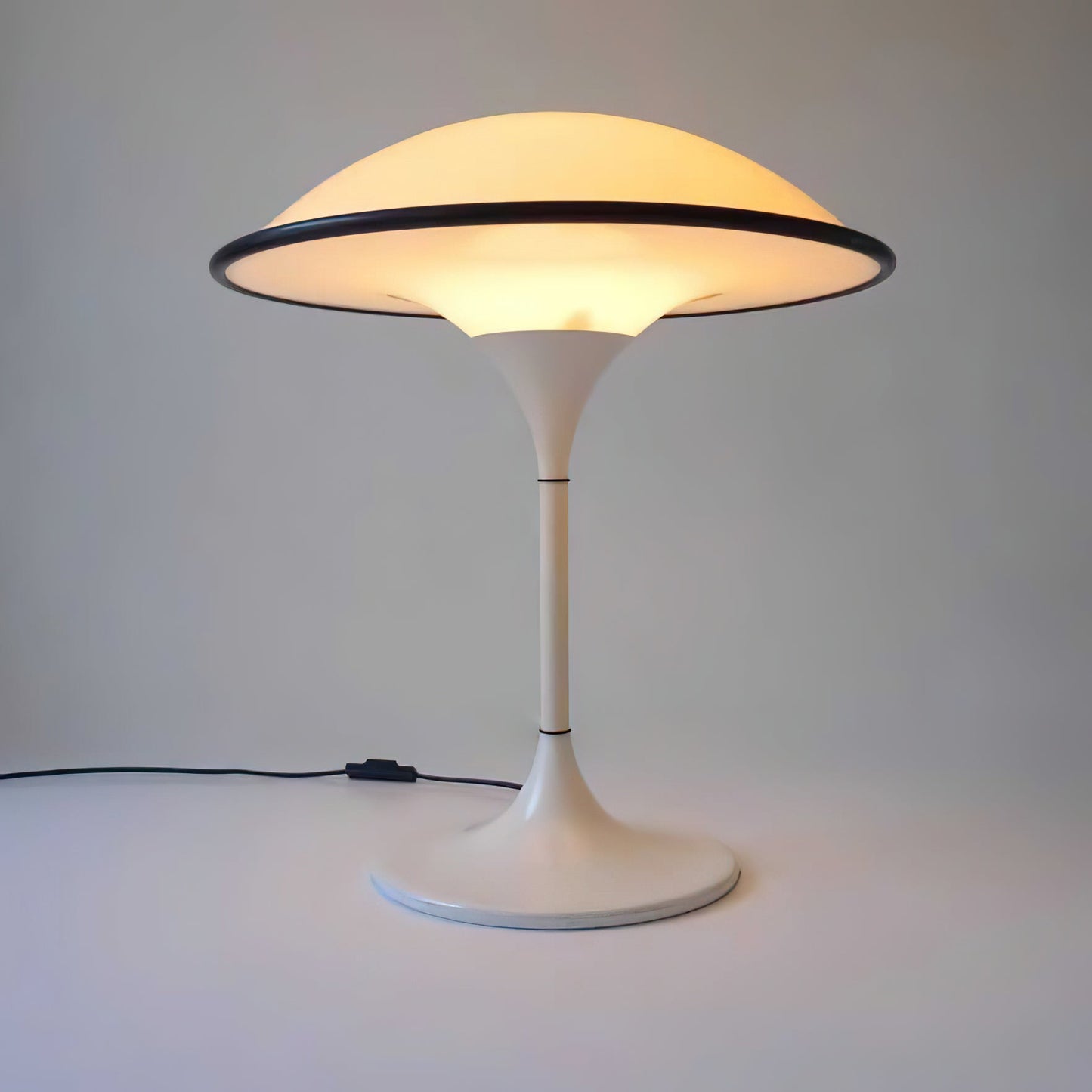 Modern designer table lamp for living room & bedroom – Dimmable LED light, mushroom shape, ambient lighting, minimalist retro style