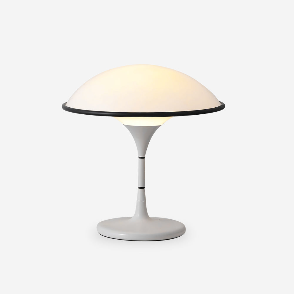 Modern designer table lamp for living room & bedroom – Dimmable LED light, mushroom shape, ambient lighting, minimalist retro style