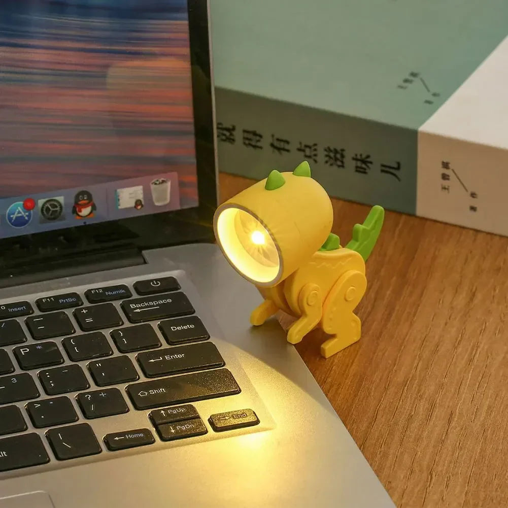 Niedliche Dinosaurier LED Tischlampen – Verstellbare Tierfiguren Nachtlichter für Kinder