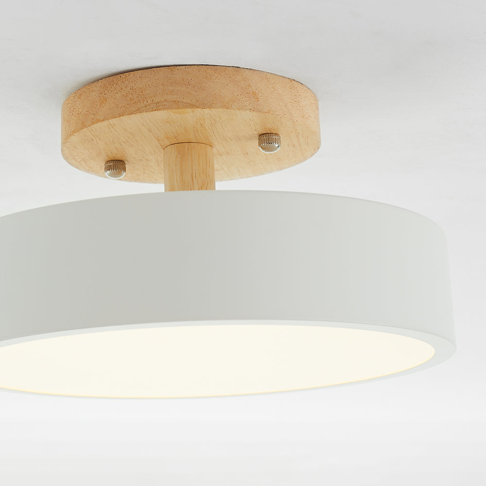 Moderne LED-Deckenleuchte aus Holz – Quinn Deckenlampe für Wohnzimmer, Flur, Schlafzimmer und Esszimmer