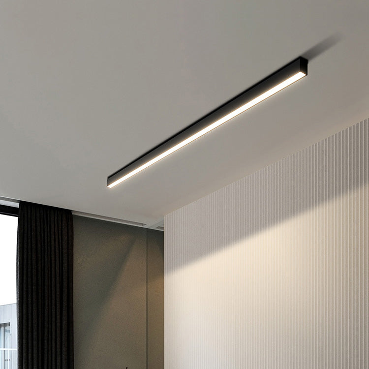 Moderne LED Deckenleuchte im minimalistischen Design – Schlanke Lichtleiste für Wohnzimmer, Büro & Flur