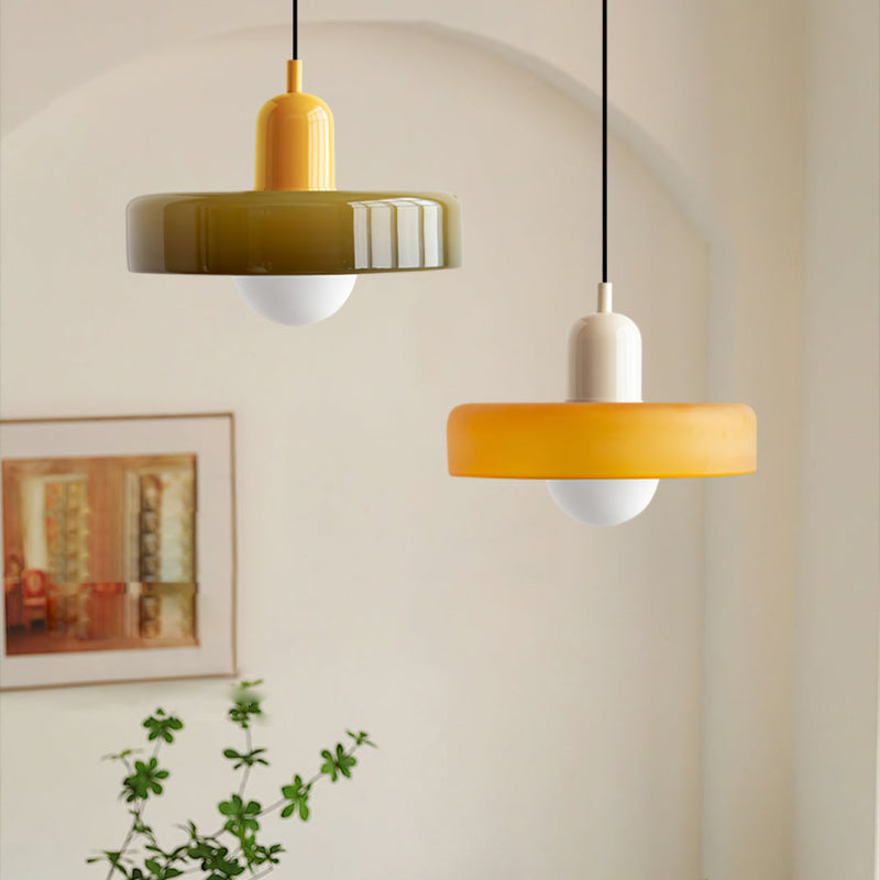 Modern glass pendant light dining room | Dimmable pendant lamp for living room