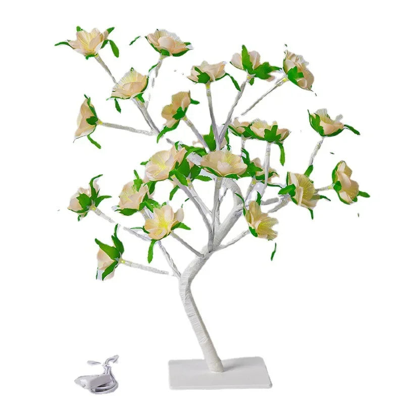 LED Baum Tischlampe – Romantische Deko Leuchte, Warmes Licht, Perfekt für Wohnzimmer und Schlafzimmer