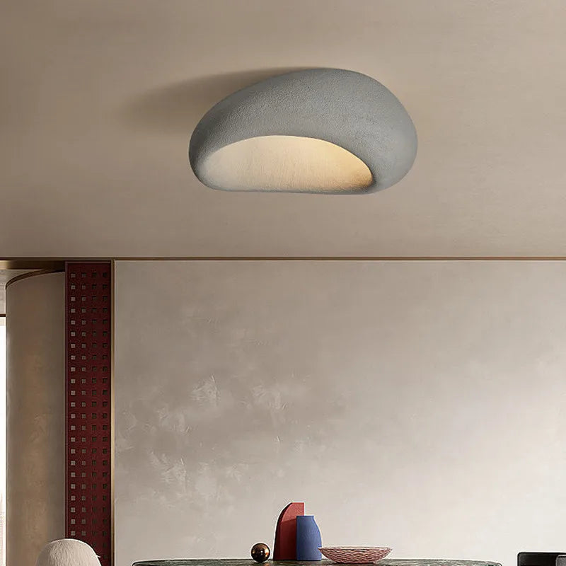 WabiSabiGlow - Designer Deckenbeleuchtung Steinoptik | Dimmbares Licht für Wohnzimmer