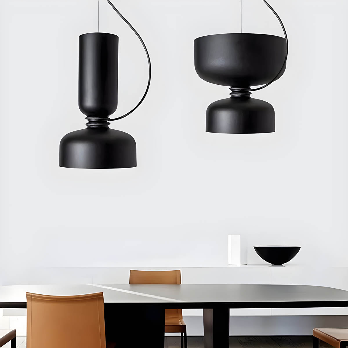 Skandinavische Pendelleuchte im Industrial-Design – Minimalistische Hängelampe aus Metall für Küche, Esszimmer & Wohnzimmer