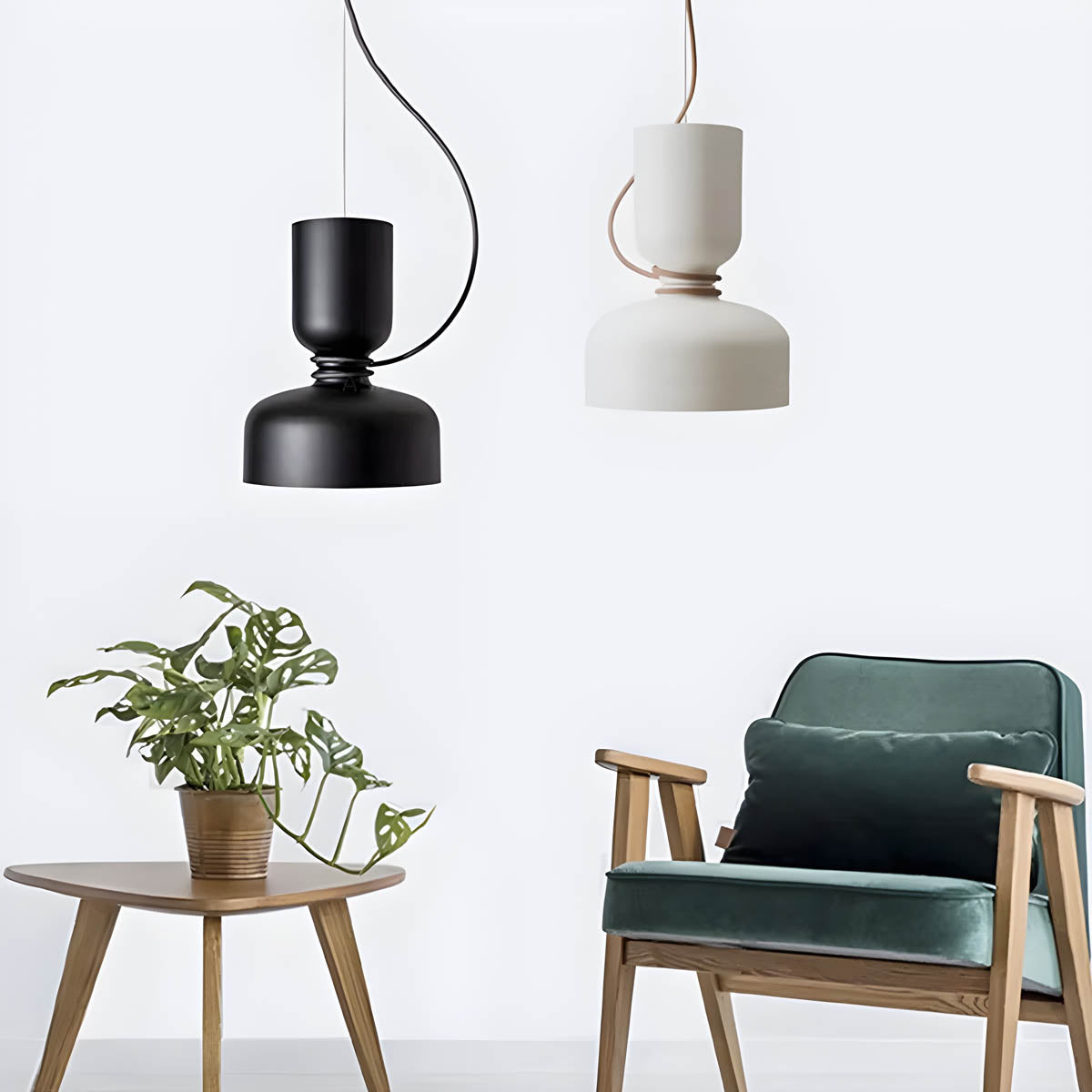 Skandinavische Pendelleuchte im Industrial-Design – Minimalistische Hängelampe aus Metall für Küche, Esszimmer & Wohnzimmer