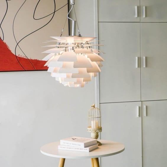 Design-Pendelleuchte “Artichoke Style” – Goldene Hängelampe im skandinavischen Look für Wohnzimmer, Esszimmer & Loft