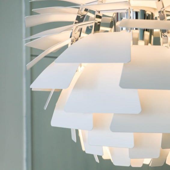 Design-Pendelleuchte “Artichoke Style” – Goldene Hängelampe im skandinavischen Look für Wohnzimmer, Esszimmer & Loft