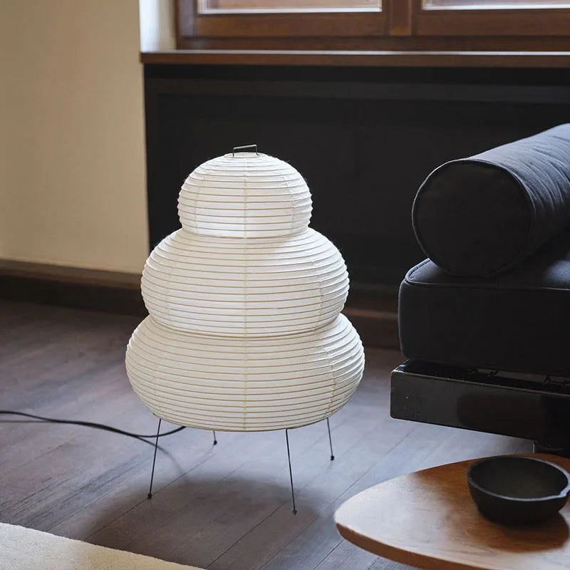 Verstellbare Tischlampe aus Reispapier, Japanische Papierleuchte für Büro & Wohnzimmer