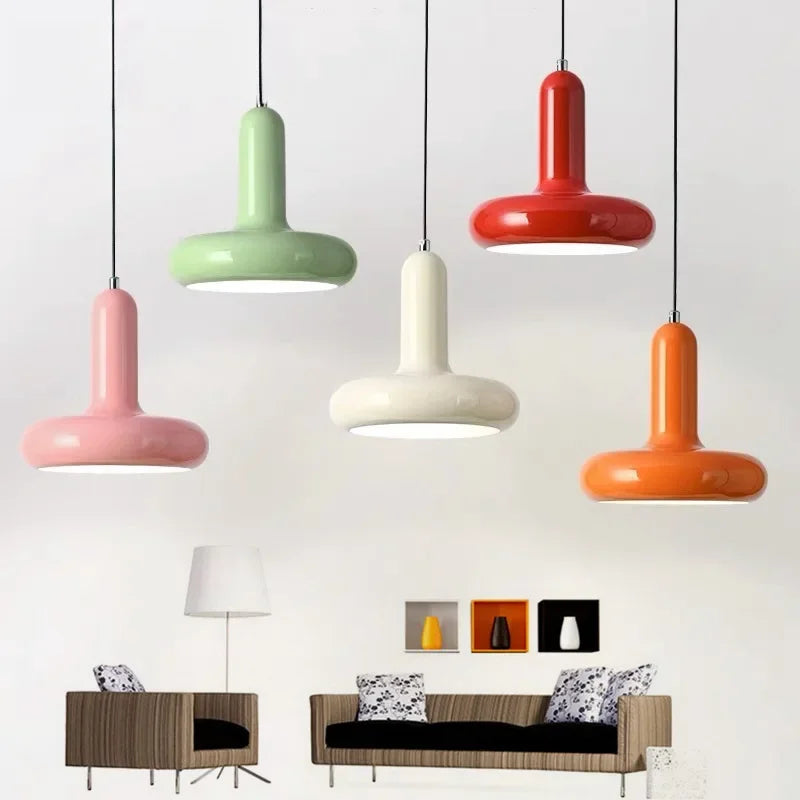 Moderner Bauhaus-Kronleuchter – Retro Hängelampe im nordischen Industrie-Stil für Eßzimmer, Bar & Schlafzimmer