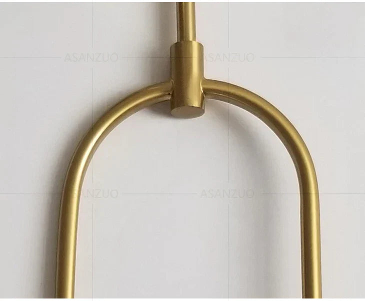 Moderne LED-Pendelleuchte mit Doppel-Kugel-Design – Goldene Hängeleuchte für Wohnzimmer, Essbereich oder Flur