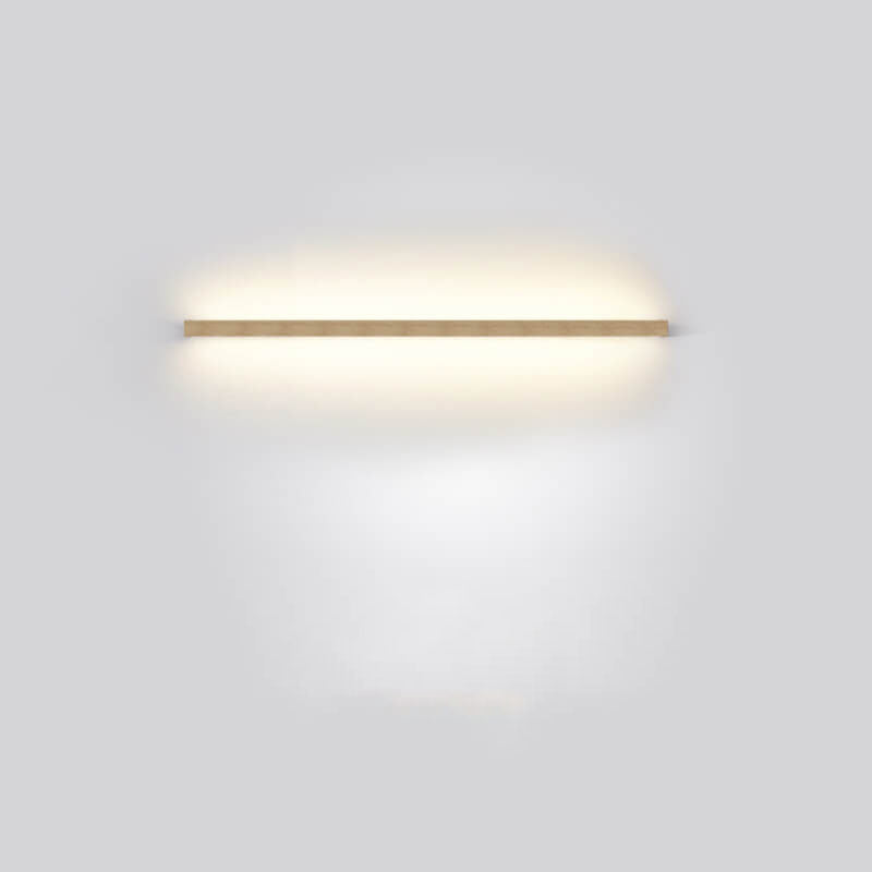 Japanese minimalist wooden strip LED wall lamp