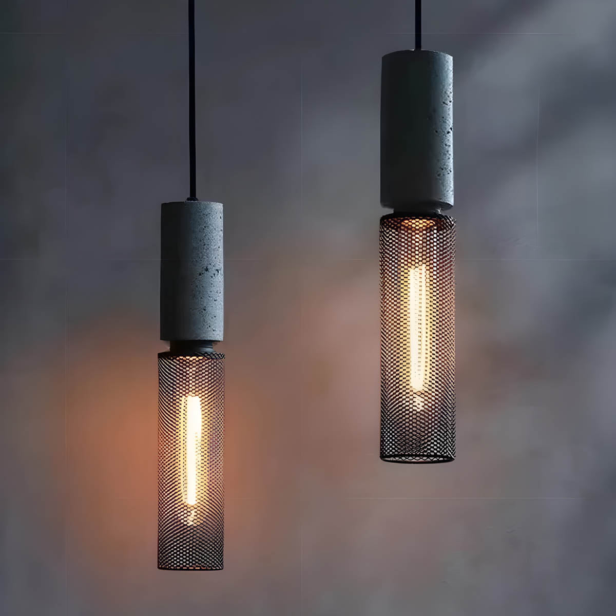 Industrielle Pendelleuchten im 3er-Set – Modernes Retro-Design mit Metallgitter für Wohnzimmer, Esszimmer & Loft-Stil