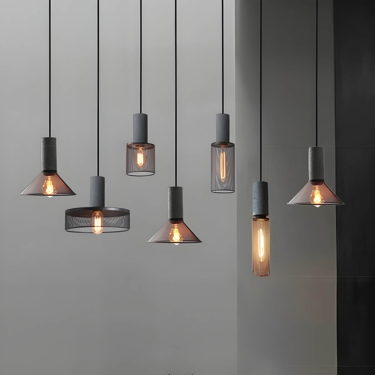 Industrielle Pendelleuchten im 3er-Set – Modernes Retro-Design mit Metallgitter für Wohnzimmer, Esszimmer & Loft-Stil