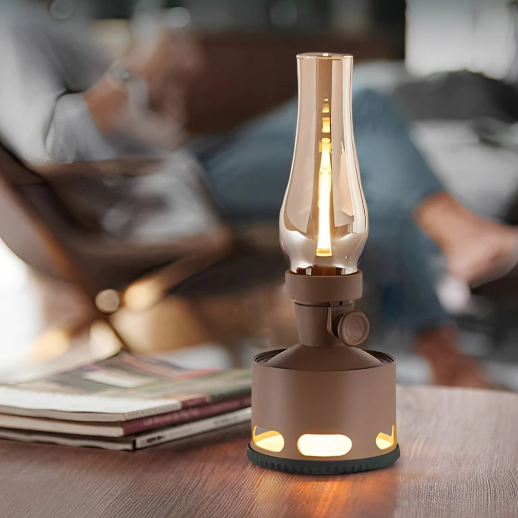 Vintage LED Lantern – Nostalgic Storm Lamp with Flame Effect & USB-C Battery, 4000mAh, Dimmable