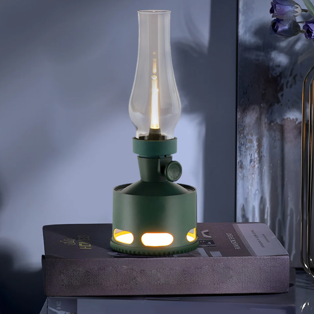 Vintage LED Lantern – Nostalgic Storm Lamp with Flame Effect & USB-C Battery, 4000mAh, Dimmable