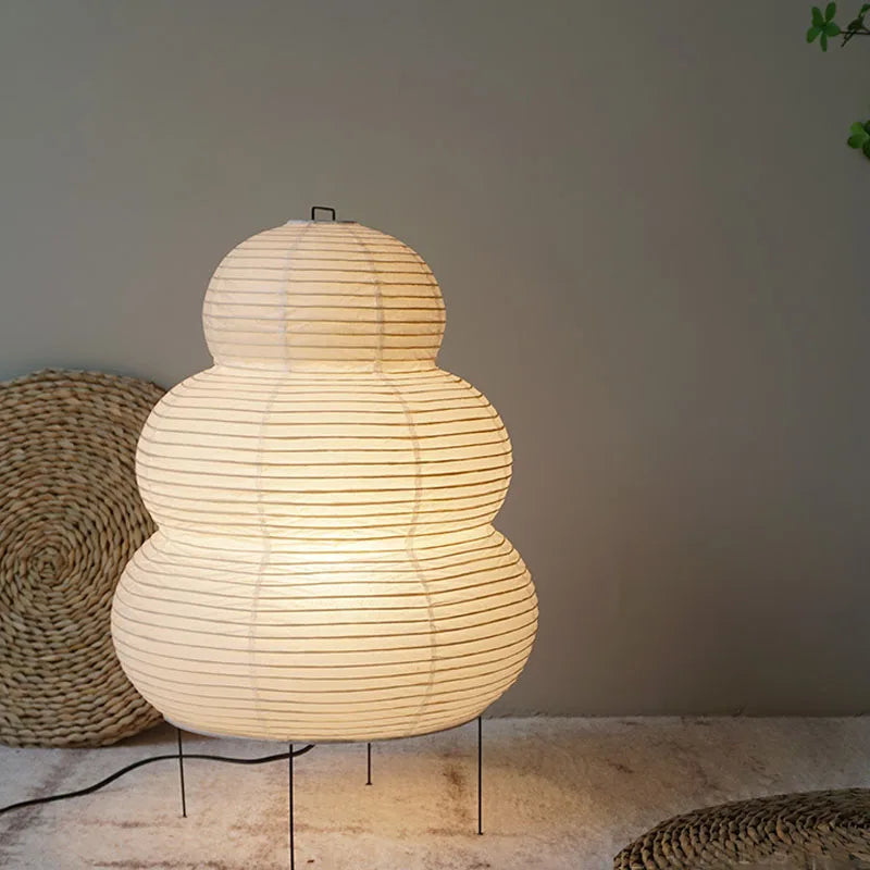 Verstellbare Tischlampe aus Reispapier, Japanische Papierleuchte für Büro & Wohnzimmer