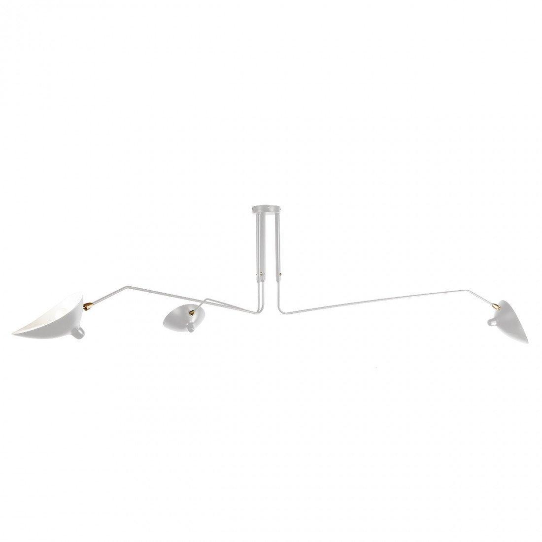 Modern ceiling light in mid-century style – Adjustable multi-arm lamp for living room, dining area & office – Industrial look with design factor