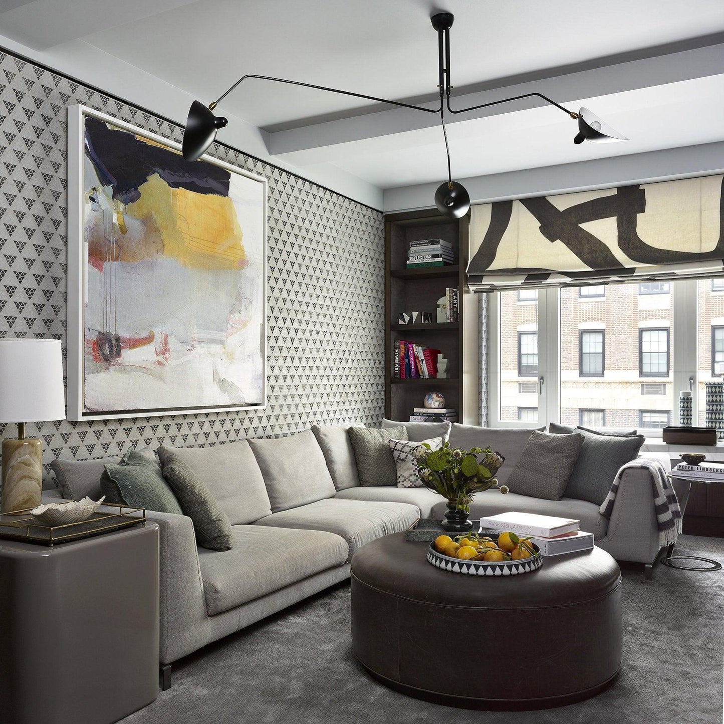 Modern ceiling light in mid-century style – Adjustable multi-arm lamp for living room, dining area & office – Industrial look with design factor