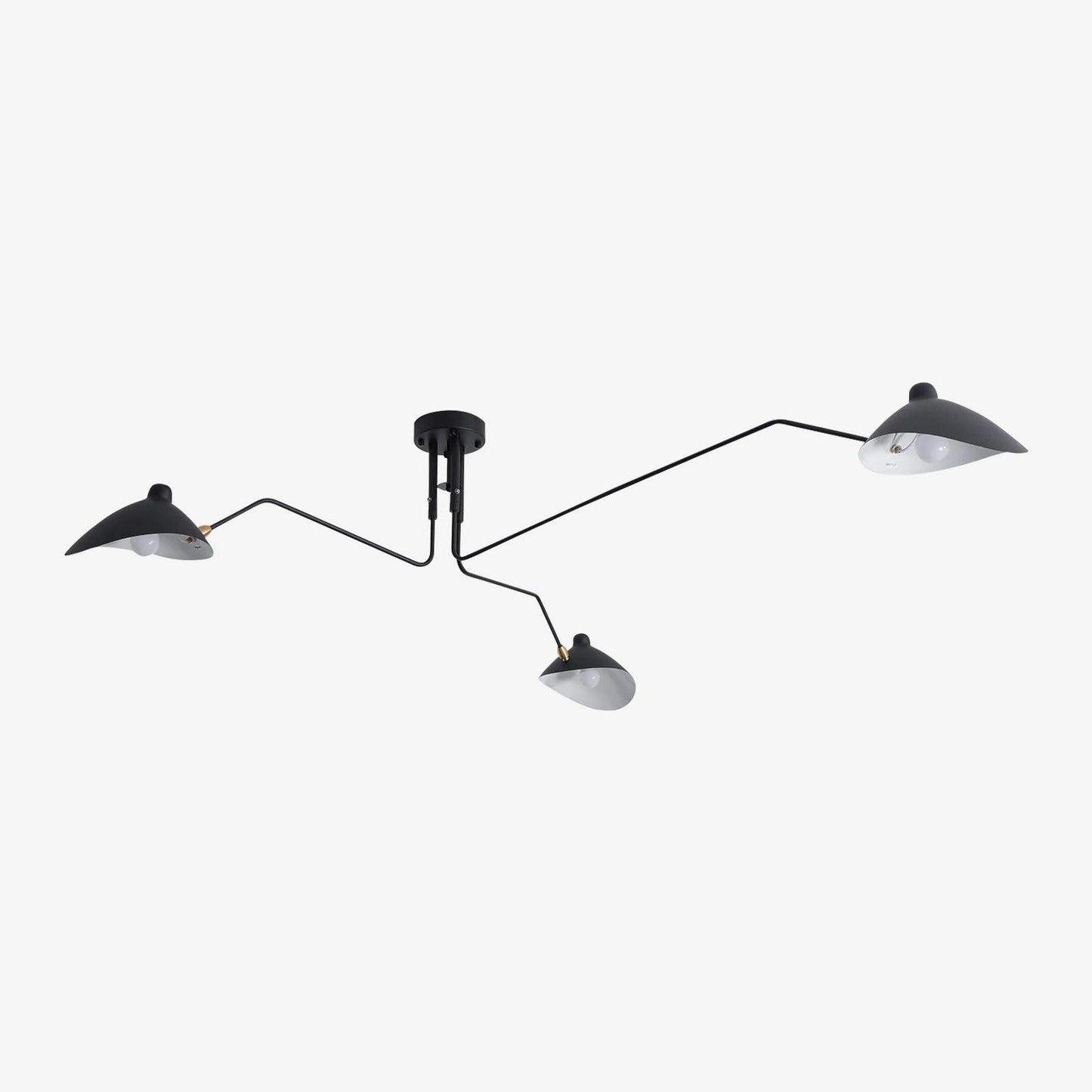 Modern ceiling light in mid-century style – Adjustable multi-arm lamp for living room, dining area & office – Industrial look with design factor