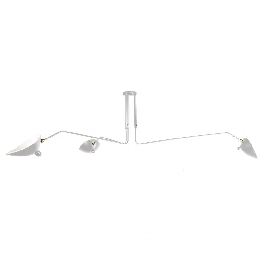 Modern ceiling light in mid-century style – Adjustable multi-arm lamp for living room, dining area & office – Industrial look with design factor
