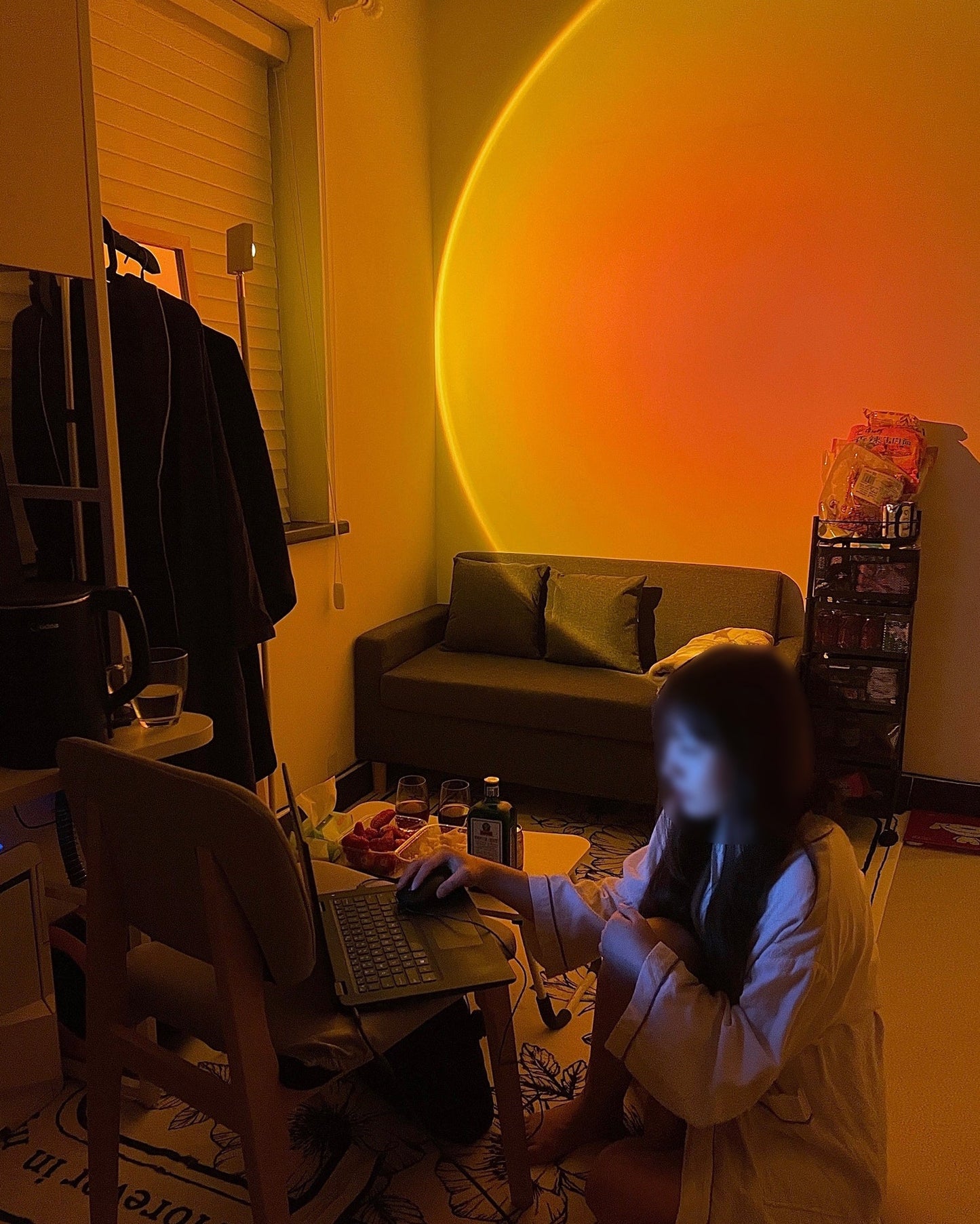 Lichtskulptur Aura - Sunset Stehlampe