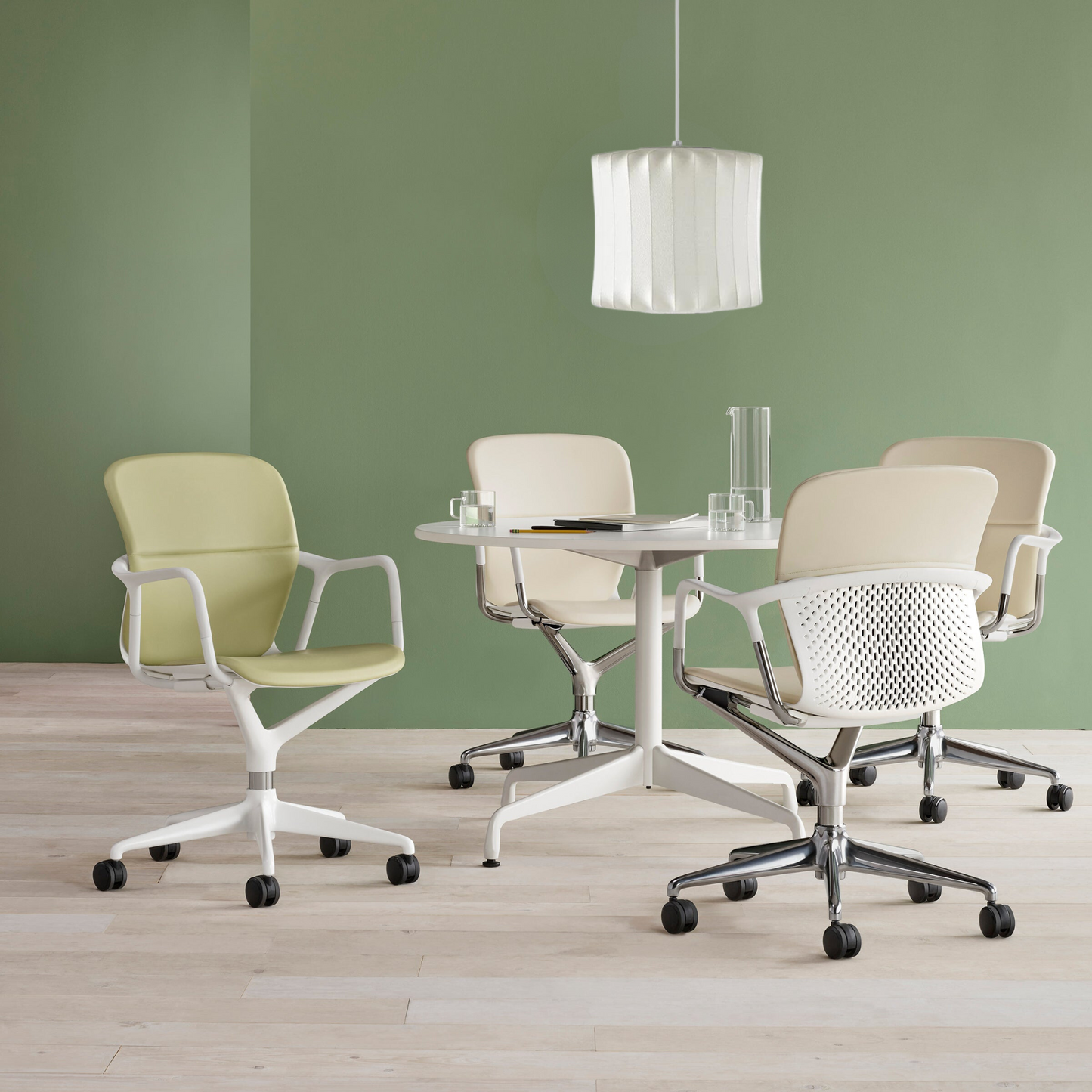 Moderne Pendelleuchte mit gewelltem Stoffschirm – Stilvolle Hängelampe für Küche, Esszimmer & Wohnzimmer