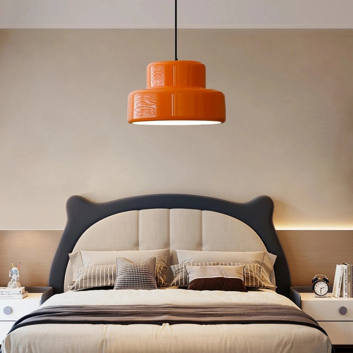 Bauhaus Vintage Oranje Hängeleuchte für das Esszimmer