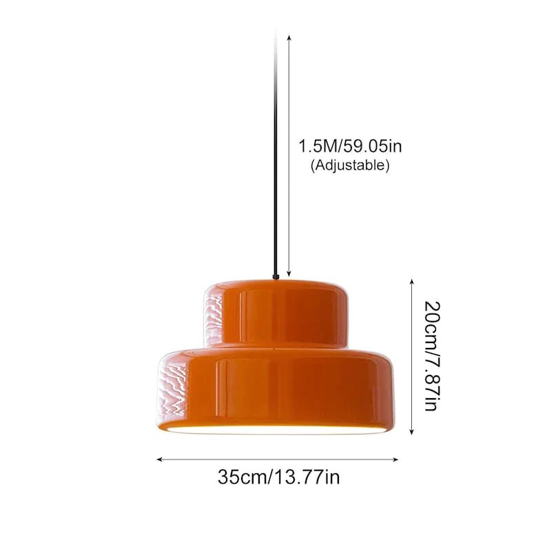 Bauhaus Vintage Oranje Hängeleuchte für das Esszimmer