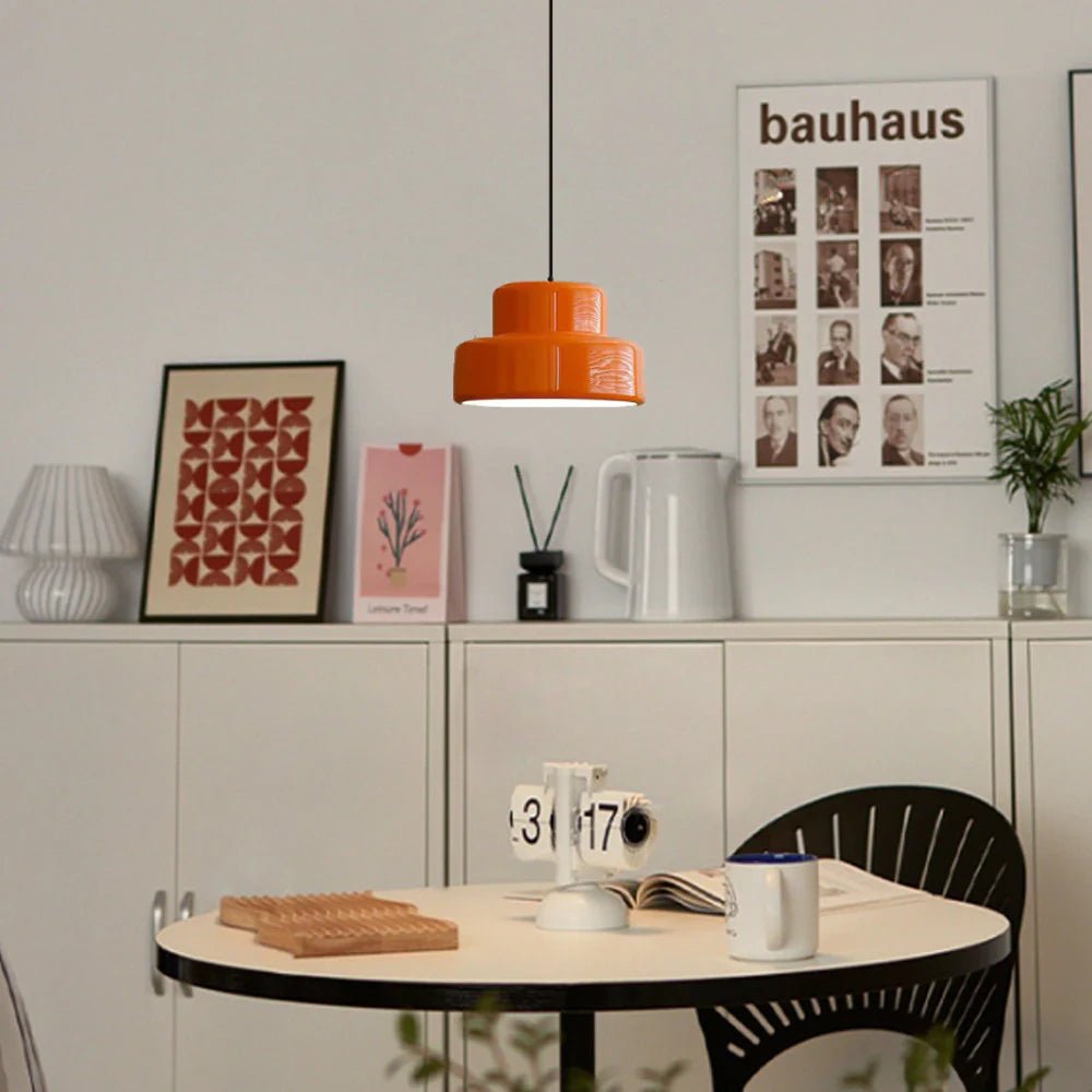 Bauhaus Vintage Oranje Hängeleuchte für das Esszimmer